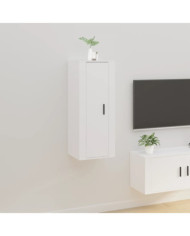 Meuble TV mural Blanc 40x34,5x100 cm | Mobilier & Déco