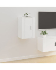 Meuble TV mural Blanc 40x34,5x60 cm | Mobilier & Déco