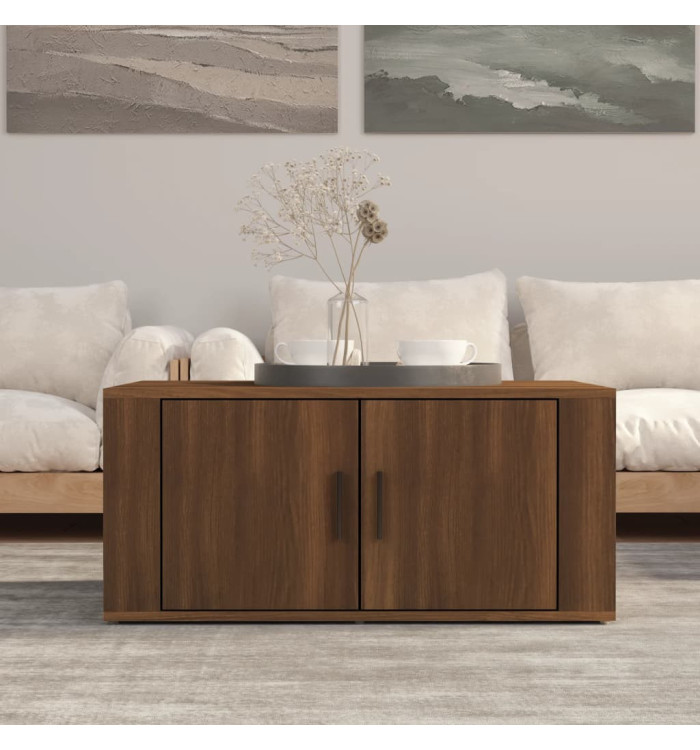 Table basse Chêne marron 80x50x36 cm Bois d'ingénierie | Mobilier & Déco