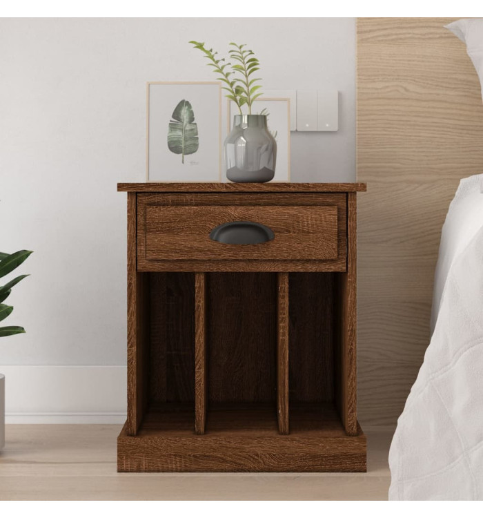 Table de chevet chêne marron 43x36x50 cm | Mobilier & Déco
