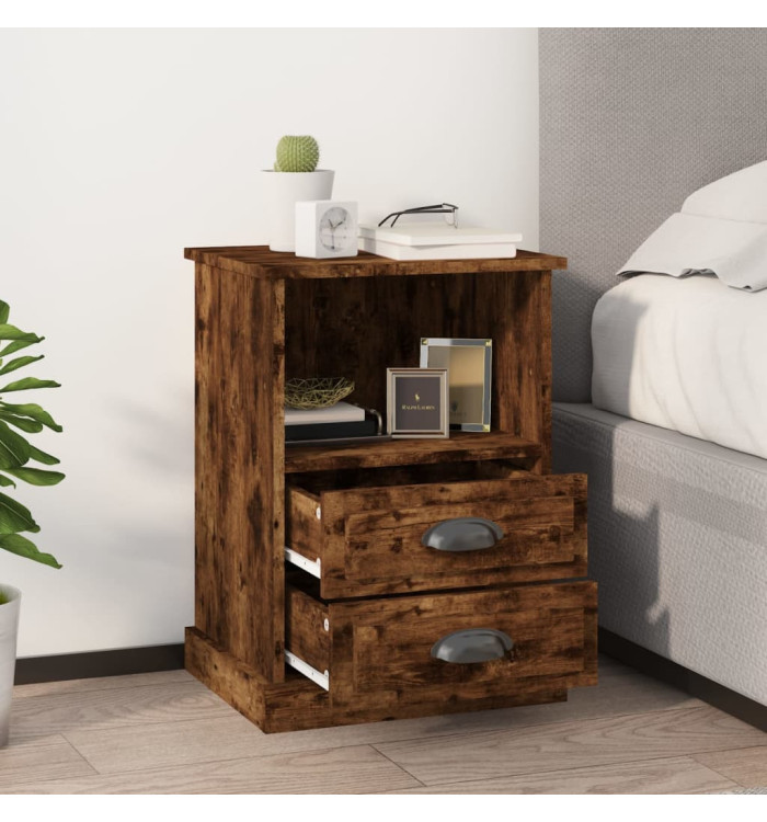 Tables de chevet 2 pcs chêne fumé 43x36x60 cm | Mobilier & Déco