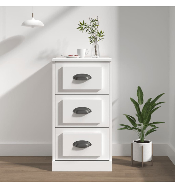 Buffet blanc 36x35,5x67,5 cm bois d'ingénierie | Mobilier & Déco
