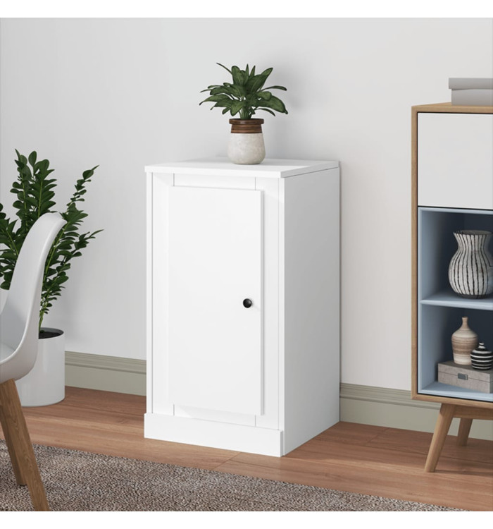 Buffet blanc 37,5x35,5x67,5 cm bois d'ingénierie | Mobilier & Déco