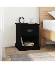 Tables de chevet 2 pcs noir 39x39x47,5 cm bois d'ingénierie | Mobilier & Déco