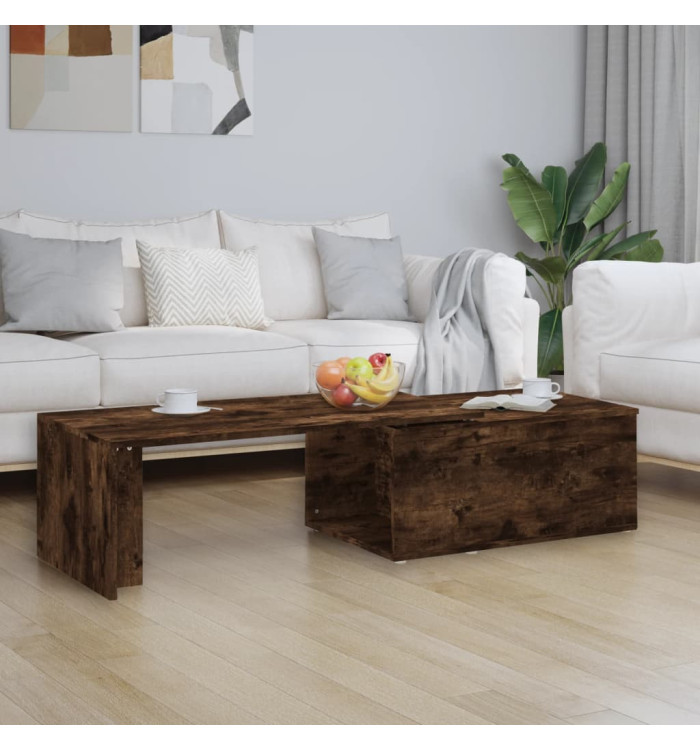 Table basse Chêne fumé 150x50x35 cm Bois d'ingénierie | Mobilier & Déco
