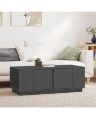 Table basse Gris 110x50x40 cm Bois massif de pin | Mobilier & Déco