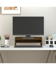 Support de moniteur Marron miel 50x24x16 cm Bois de pin solide | Mobilier & Déco
