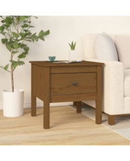 Table d'appoint Marron miel 50x50x49 cm Bois massif de pin | Mobilier & Déco