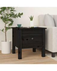Table d'appoint Noir 40x40x39 cm Bois massif de pin | Mobilier & Déco