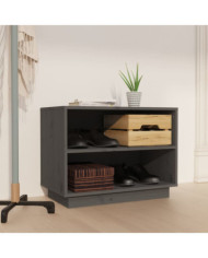 Armoire à chaussures Gris 60x34x45 cm Bois de pin massif | Mobilier & Déco