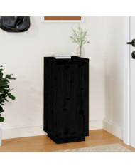 Armoire à chaussures Noir 35x35x80 cm Bois de pin massif | Mobilier & Déco