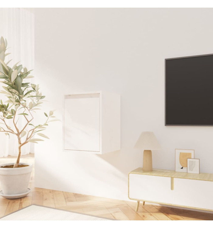Armoire murale Blanc 30x30x40 cm Bois de pin massif | Mobilier & Déco