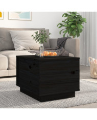 Table basse Noir 40x50x35 cm Bois massif de pin | Mobilier & Déco