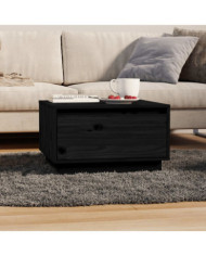 Table basse Noir 55x56x32 cm Bois massif de pin | Mobilier & Déco