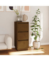 Buffet marron miel 32x34x75 cm bois massif de pin | Mobilier & Déco