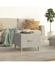 Table basse Gris béton 50x50x40 cm Bois d'ingénierie | Mobilier & Déco