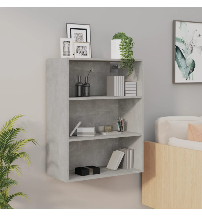 Armoire murale suspendue Gris béton 69,5x32,5x90 cm | Mobilier & Déco