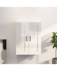 Armoire murale suspendue Blanc brillant 69,5x32,5x90 cm | Mobilier & Déco