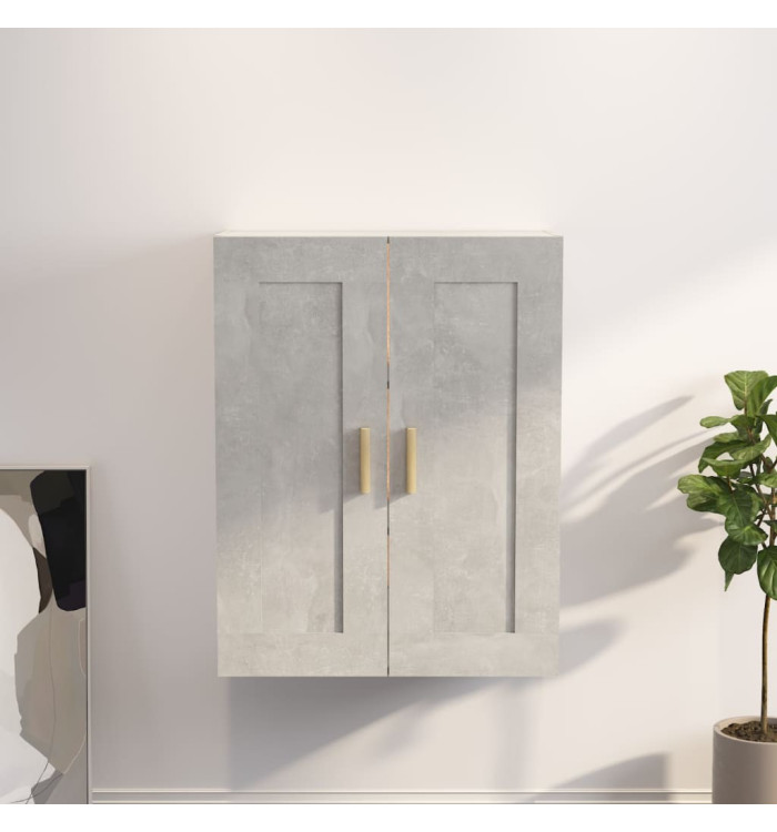 Armoire murale gris béton 69,5x32,5x90 cm bois d'ingénierie | Mobilier & Déco