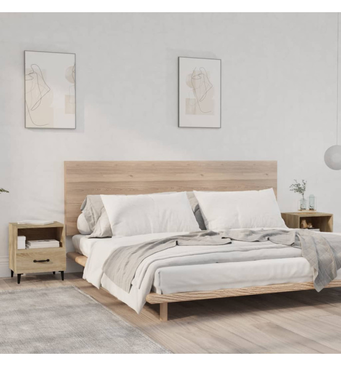 Tables de chevet 2 pcs Chêne Sonoma Bois d'ingénierie | Mobilier & Déco