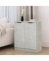 Buffets 2 pcs Gris béton 30x30x70 cm Bois d'ingénierie | Mobilier & Déco