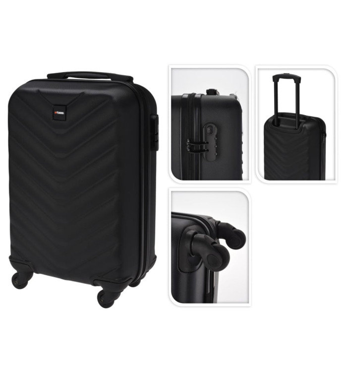 ProWorld Valise design à losanges 28 L noir | Mobilier & Déco