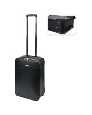 ProWorld Valise design crocodile 28 L noir | Mobilier & Déco