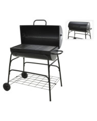 ProGarden Barbecue à charbon de bois sur roues forme de cylindre | Mobilier & Déco