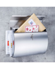 HI Boîte aux lettres et porte-journaux 38x13,3x30,4 cm inox | Mobilier & Déco