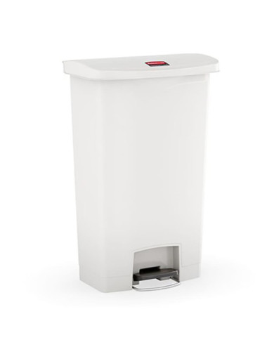 Rubbermaid Poubelle à pédale Slim Jim 50 L Blanc | Mobilier & Déco