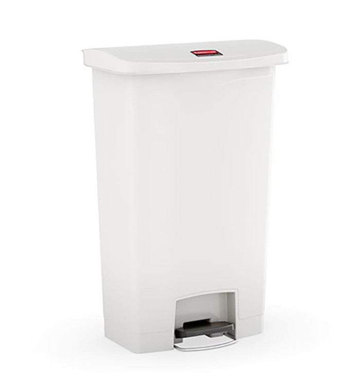 Rubbermaid Poubelle à pédale Slim Jim 50 L Blanc | Mobilier & Déco