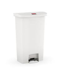 Rubbermaid Poubelle à pédale Slim Jim 50 L Blanc | Mobilier & Déco