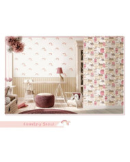 Noordwand Papier peint Mondo baby Rainbows Blanc et rose | Mobilier & Déco