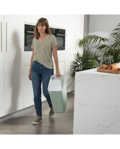 Curver Poubelle Ready to Collect 30 L Vert menthe | Mobilier & Déco