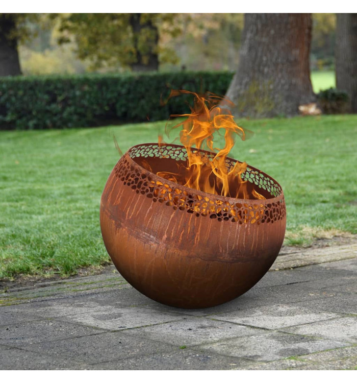 Esschert Design Bol à feu boule moucheté Rouille | Mobilier & Déco