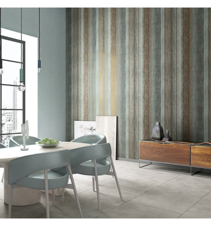 Noordwand Papier peint Vintage Deluxe Walpaper Stripes Marron | Mobilier & Déco
