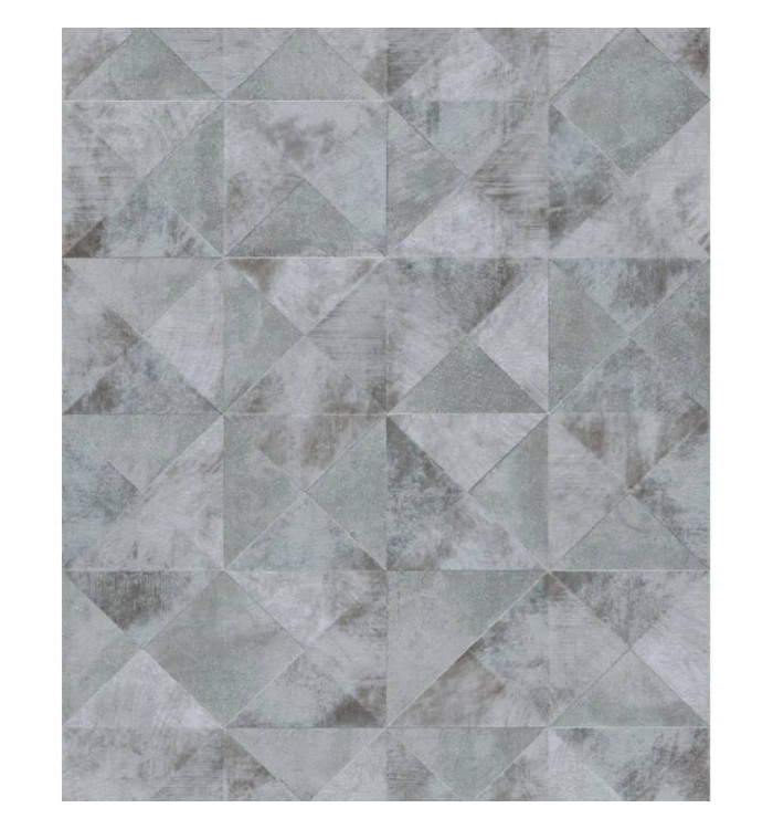 Noordwand Papier peint Topchic Graphic Shapes Facet Gris métallisé | Mobilier & Déco