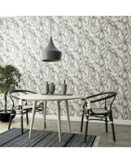 Noordwand Papier peint Topchic Monkey Jungle Leaves Gris et noir | Mobilier & Déco