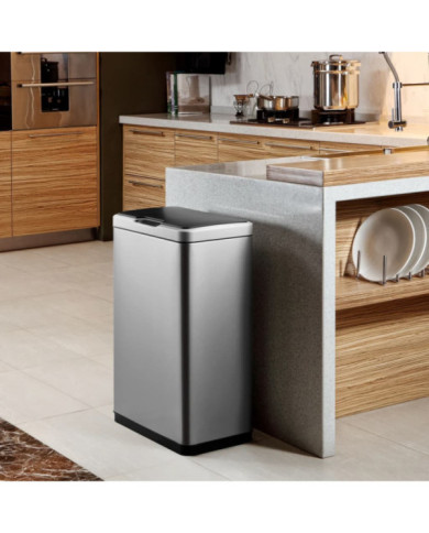 EKO Poubelle à capteur Mirage 2x20 L Argenté mat | Mobilier & Déco