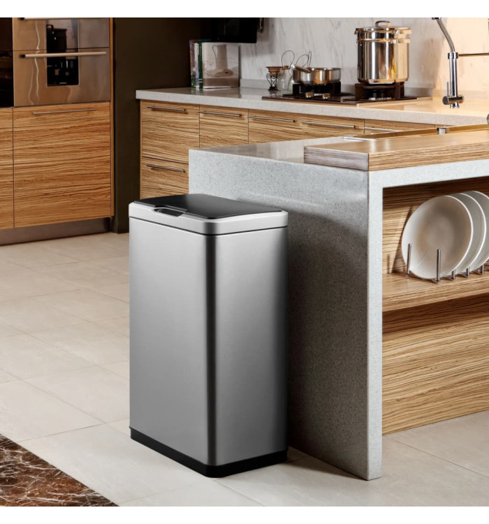 EKO Poubelle à capteur Mirage 2x20 L Argenté mat | Mobilier & Déco