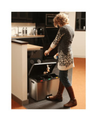 EKO Poubelle à pédale Rejoice 3x12 L Argenté mat | Mobilier & Déco