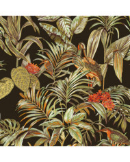 DUTCH WALLCOVERINGS Papier peint Bird-of-Paradise Noir | Mobilier & Déco