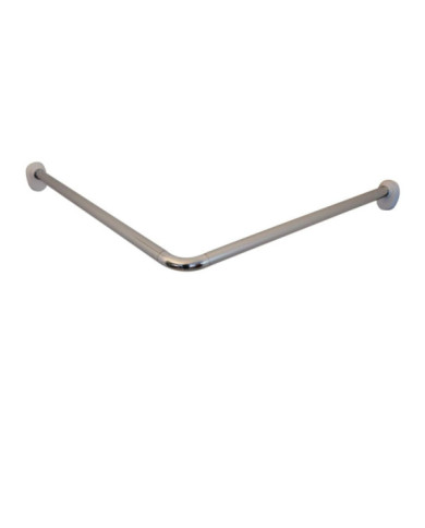 RIDDER Tringle de rideau de douche d'angle Chrome 90x90x2,5 cm | Mobilier & Déco