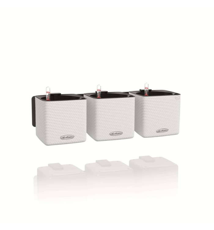 LECHUZA 3 pcs Jardinières Green Wall Home Kit Blanc | Mobilier & Déco
