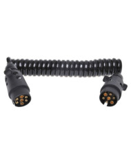 ProPlus Câble spiralé 3 m avec 2 fiches à 7 broches | Mobilier & Déco
