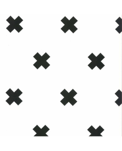 Noordwand Papier peint Fabulous World Cross blanc et noir | Mobilier & Déco