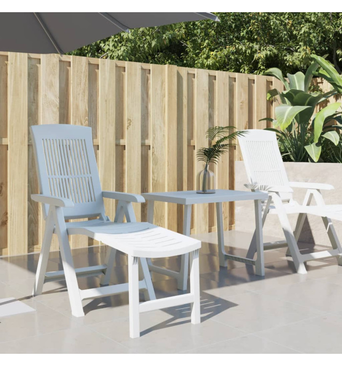 Chaise longue blanc plastique | Mobilier & Déco