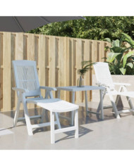 Chaise longue blanc plastique | Mobilier & Déco