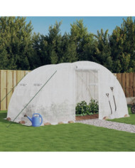 Serre avec cadre en acier blanc 8 m² 4x2x2 m | Mobilier & Déco