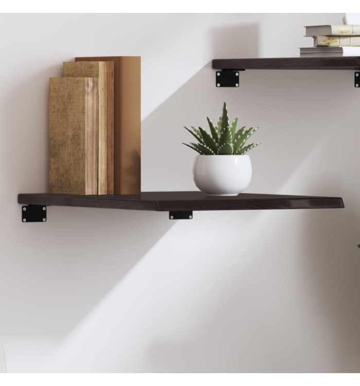 Étagère murale marron foncé 40x60x2 cm bois chêne massif traité | Mobilier & Déco